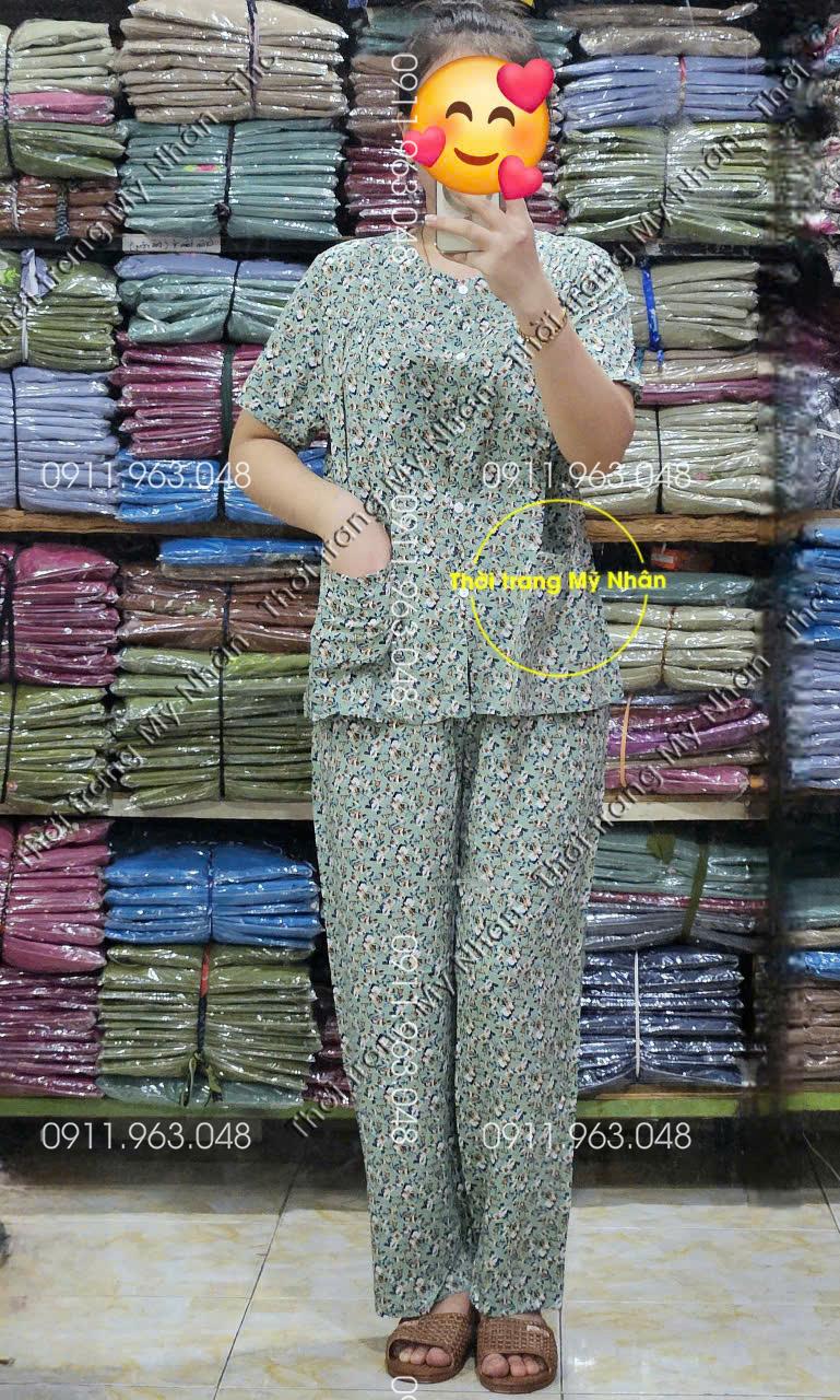 [40-70kg] Đồ bộ bà già tole (tôn) nhung cao cấp chất vải đẹp loại 1 - MYN1757