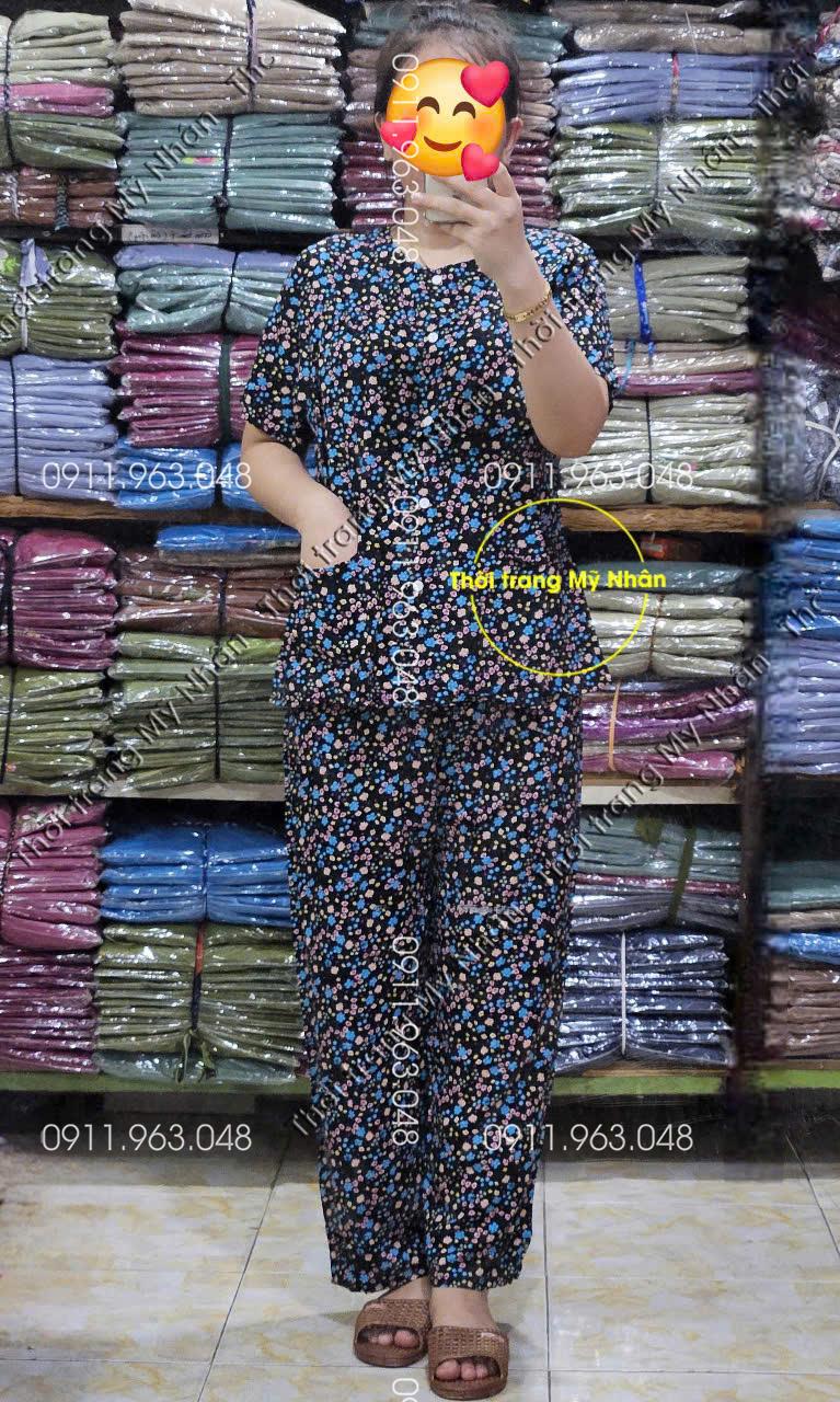 [40-70kg] Đồ bộ bà già tole (tôn) nhung cao cấp chất vải đẹp loại 1 - MYN1757