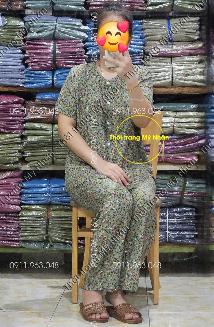 [40-70kg] Đồ bộ bà già tole (tôn) nhung cao cấp chất vải đẹp loại 1 - MYN1757