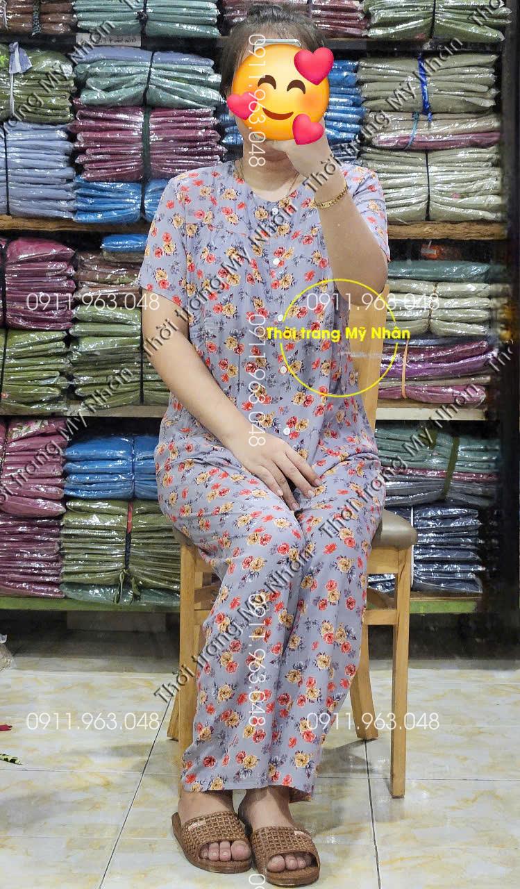 [40-70kg] Đồ bộ bà già tole (tôn) nhung cao cấp chất vải đẹp loại 1 - MYN1757