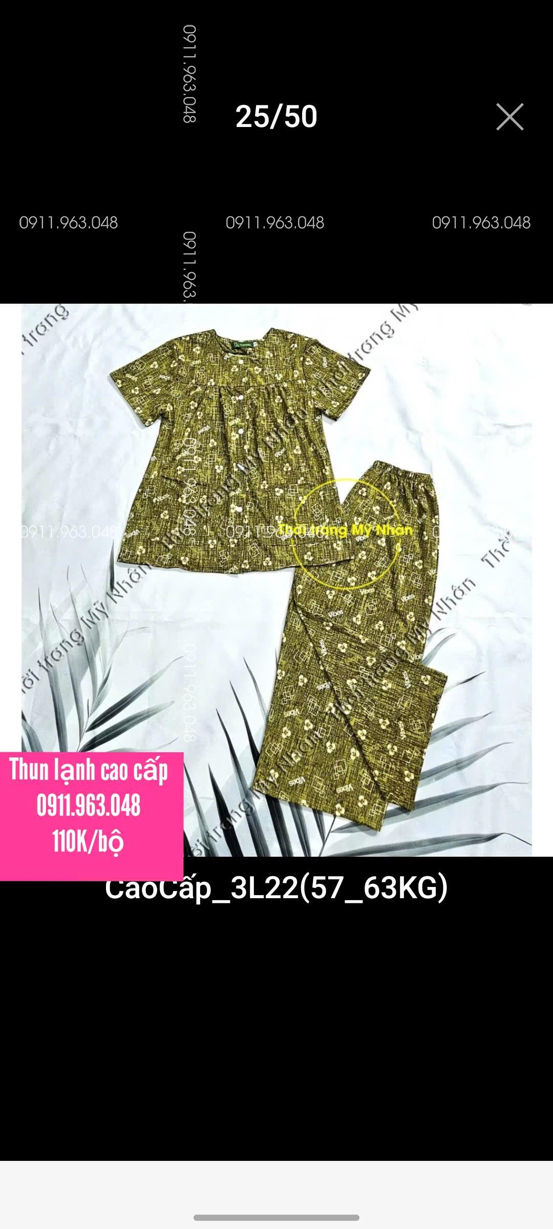 [40-75kg] Đồ bộ bà ba cho bà cài nút có túi quần lửng tay ngắn chất thun lạnh cao cấp - MN1759
