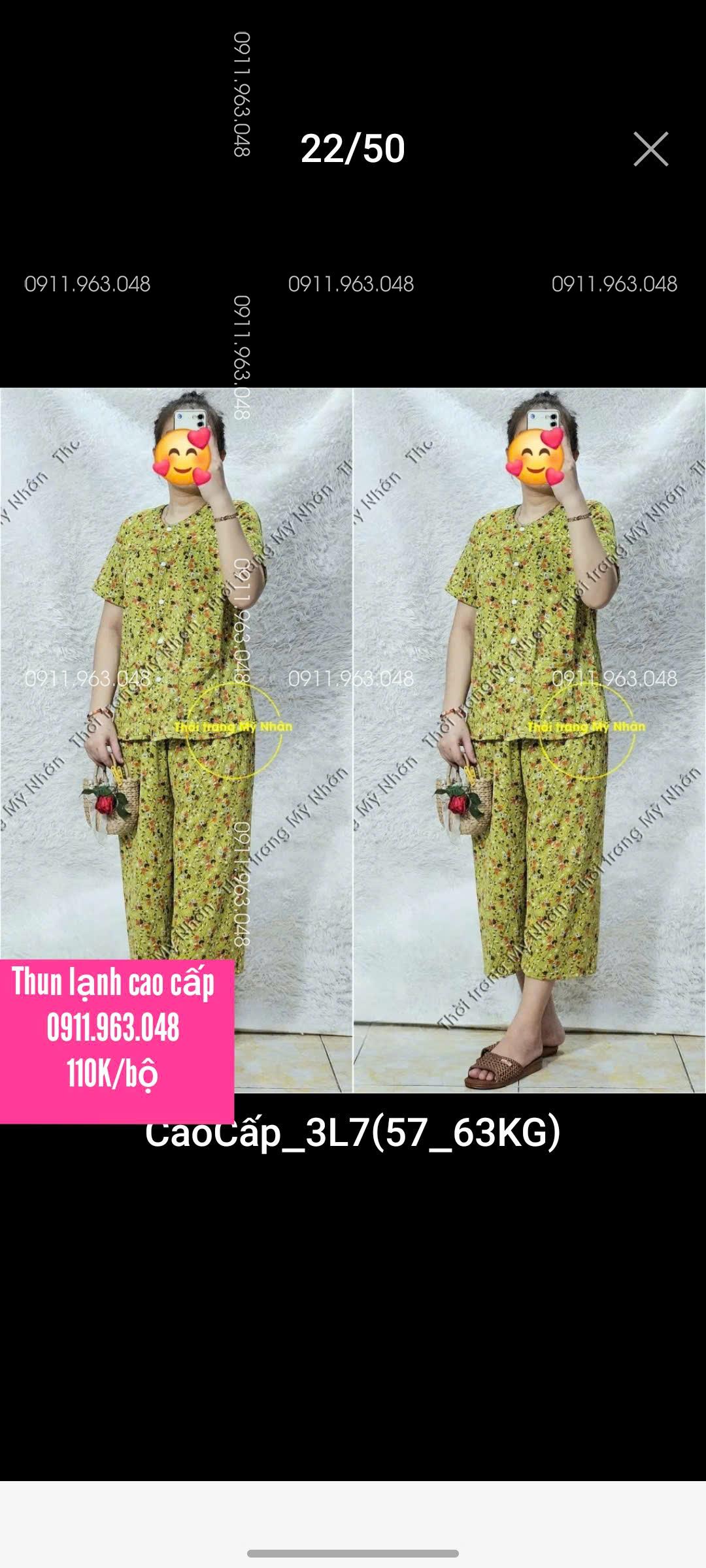 [40-75kg] Đồ bộ bà ba cho bà cài nút có túi quần lửng tay ngắn chất thun lạnh cao cấp - MN1759