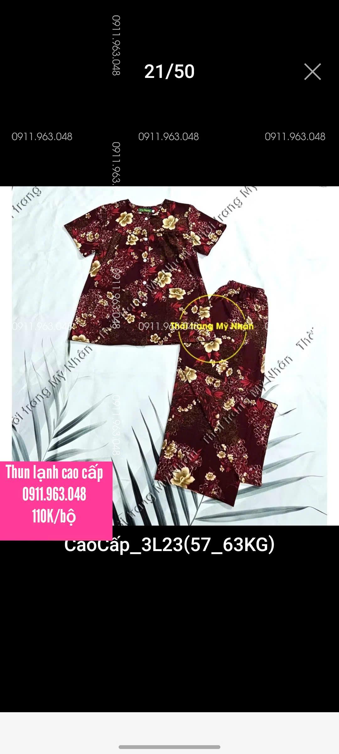 [40-75kg] Đồ bộ bà ba cho bà cài nút có túi quần lửng tay ngắn chất thun lạnh cao cấp - MN1759