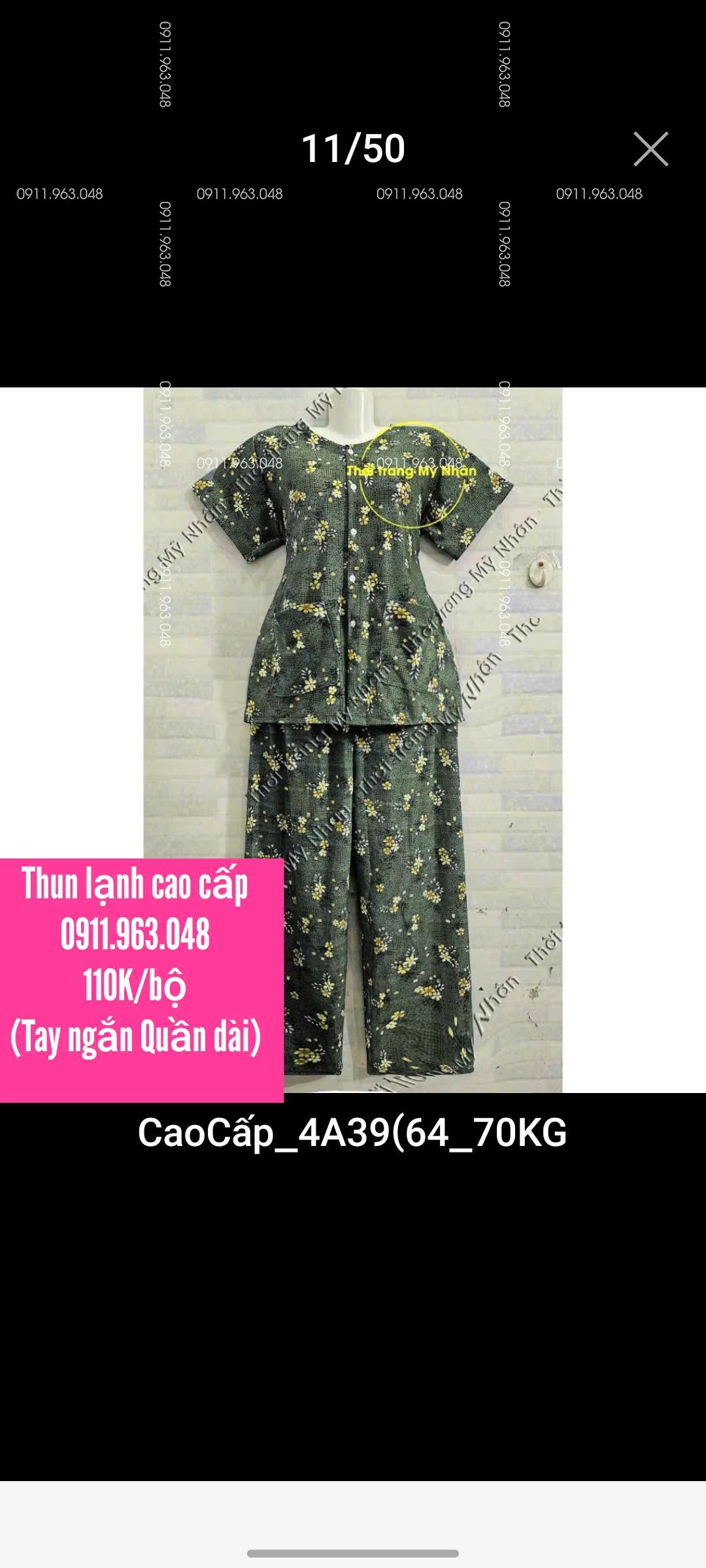 [40-75kg] Đồ bộ bà ba cho bà chất vải thun lạnh cao cấp - MN1758