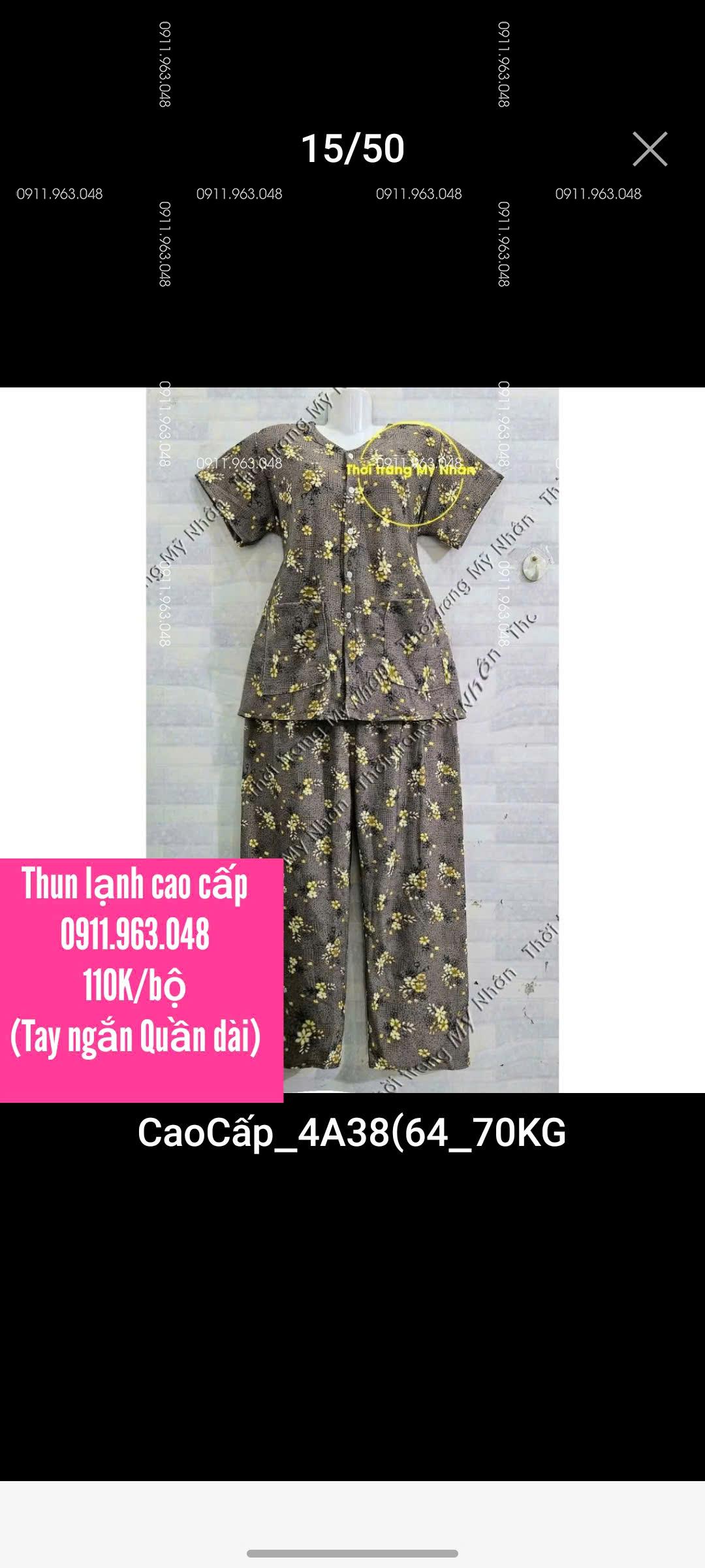 [40-75kg] Đồ bộ bà ba cho bà chất vải thun lạnh cao cấp - MN1758