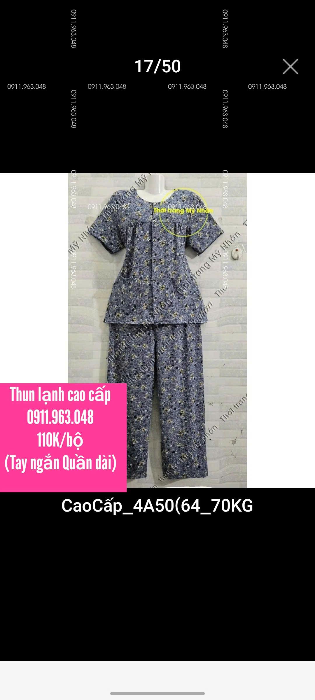 [40-75kg] Đồ bộ bà ba cho bà chất vải thun lạnh cao cấp - MN1758