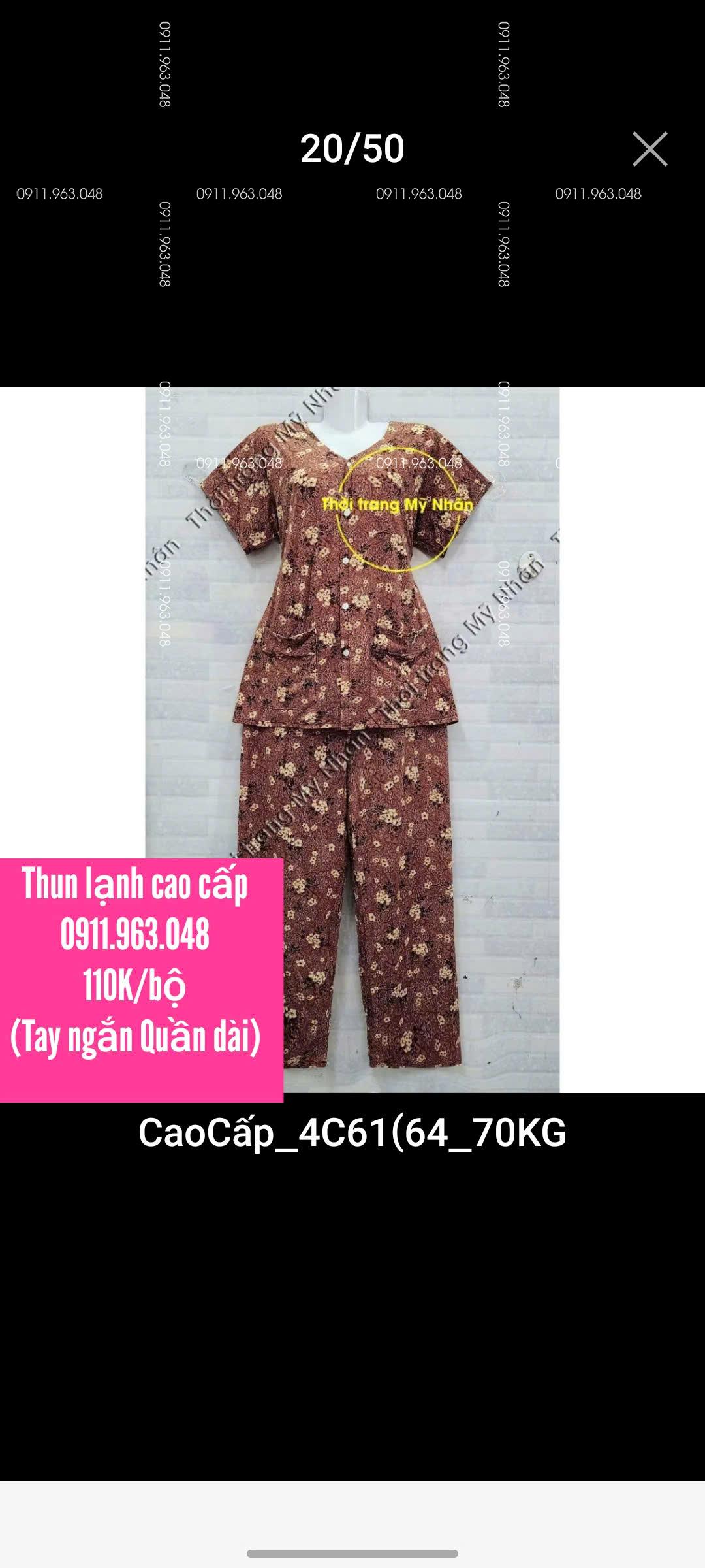 [40-75kg] Đồ bộ bà ba cho bà chất vải thun lạnh cao cấp - MN1758