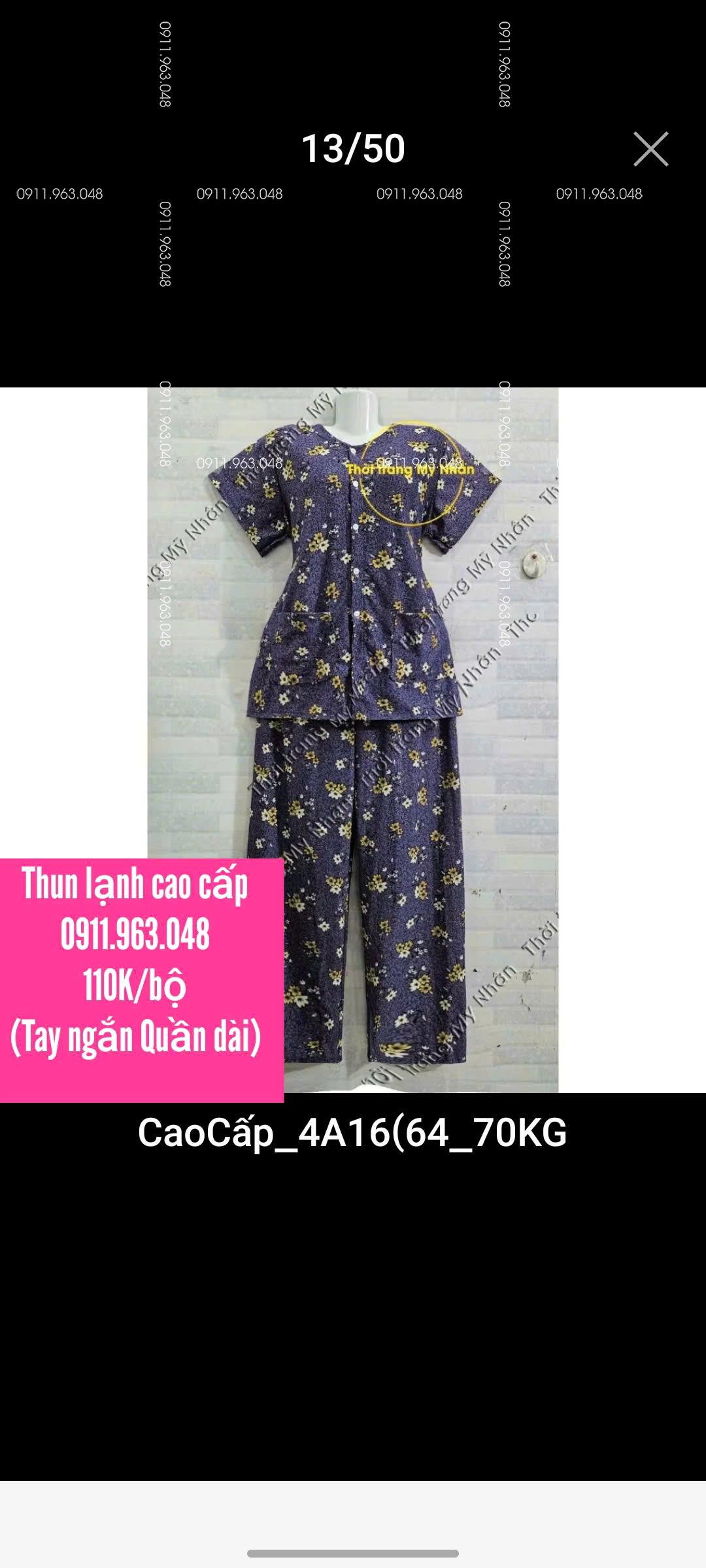 [40-75kg] Đồ bộ bà ba cho bà chất vải thun lạnh cao cấp - MN1758