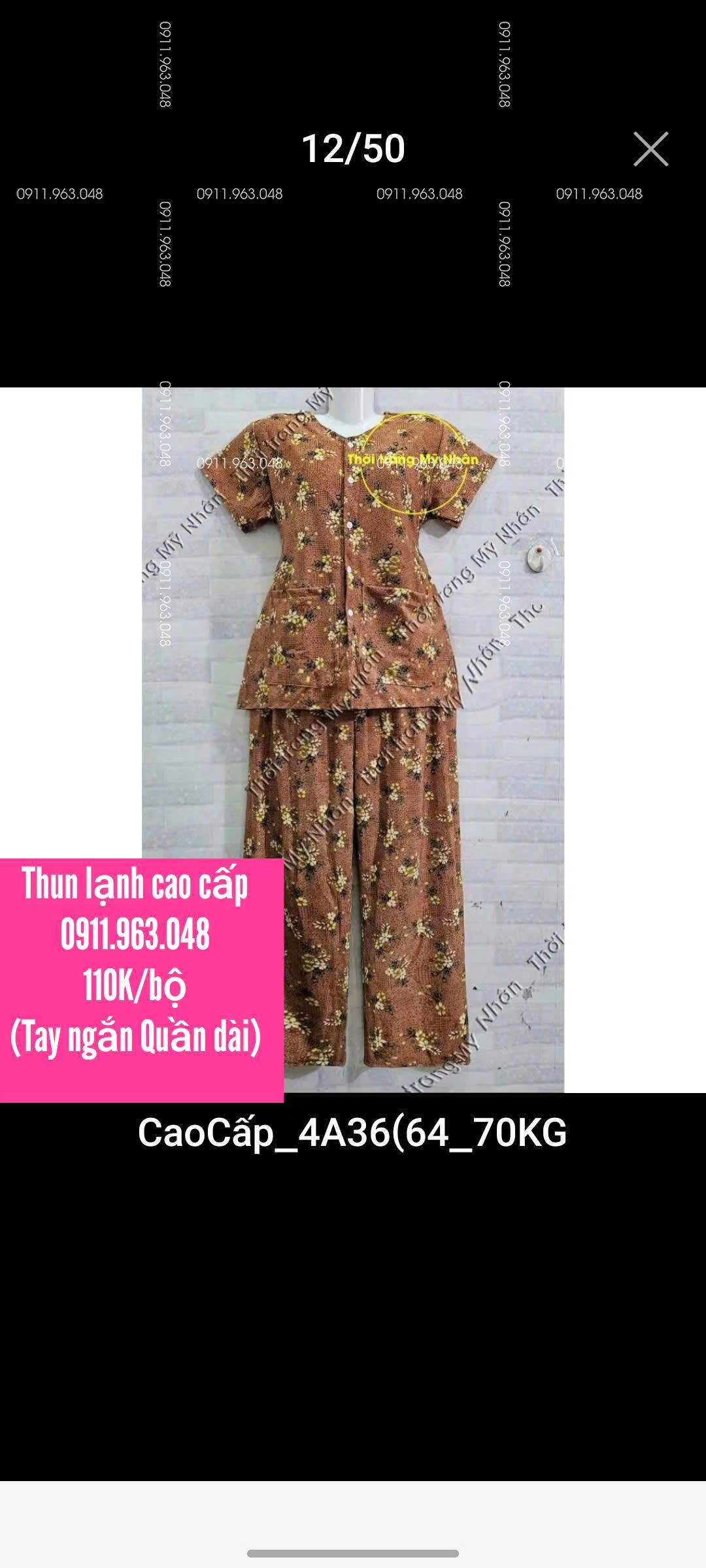 [40-75kg] Đồ bộ bà ba cho bà chất vải thun lạnh cao cấp - MN1758