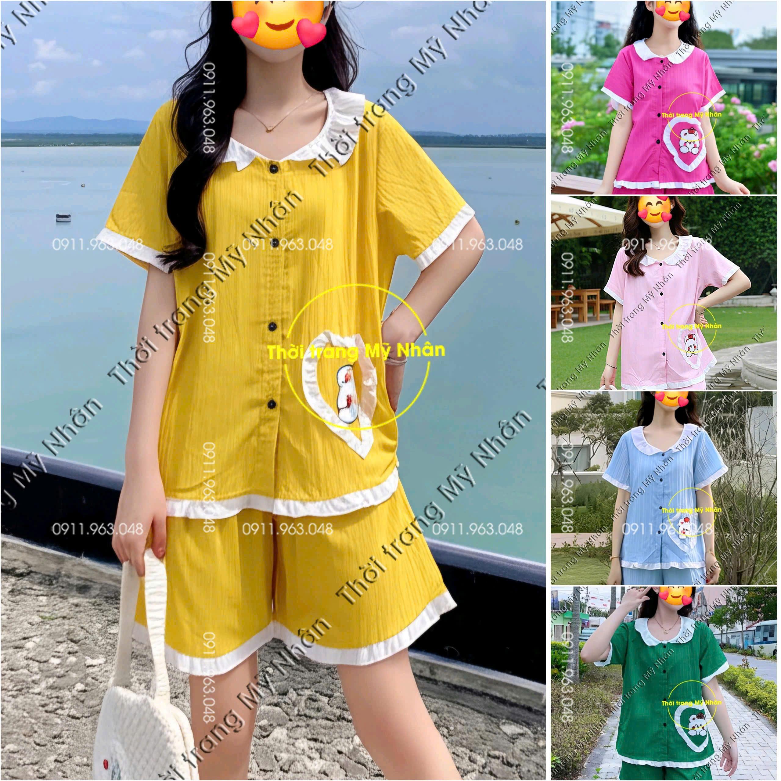 Đồ bộ ngủ mặc nhà phối túi dễ thương - MYN1756