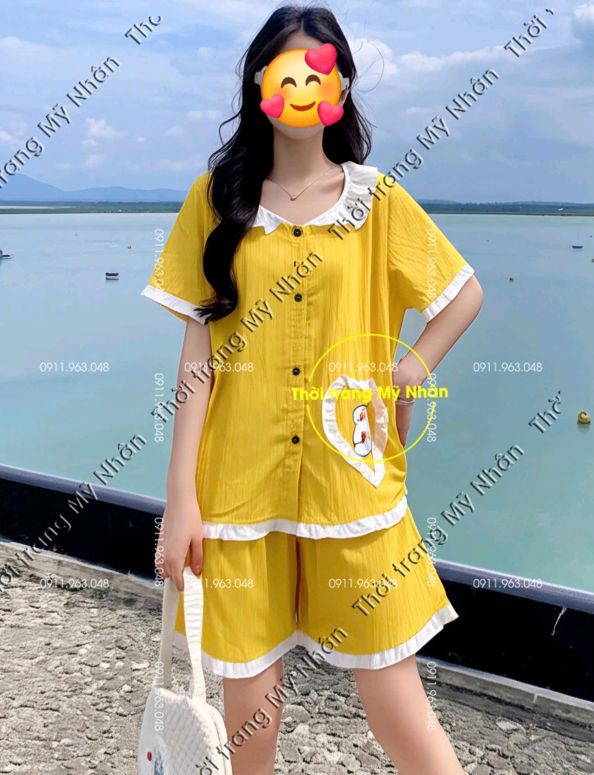Đồ bộ ngủ mặc nhà phối túi dễ thương - MYN1756