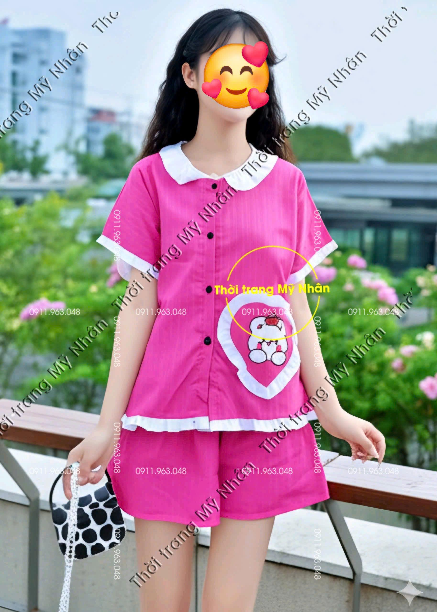 Đồ bộ ngủ mặc nhà phối túi dễ thương - MYN1756
