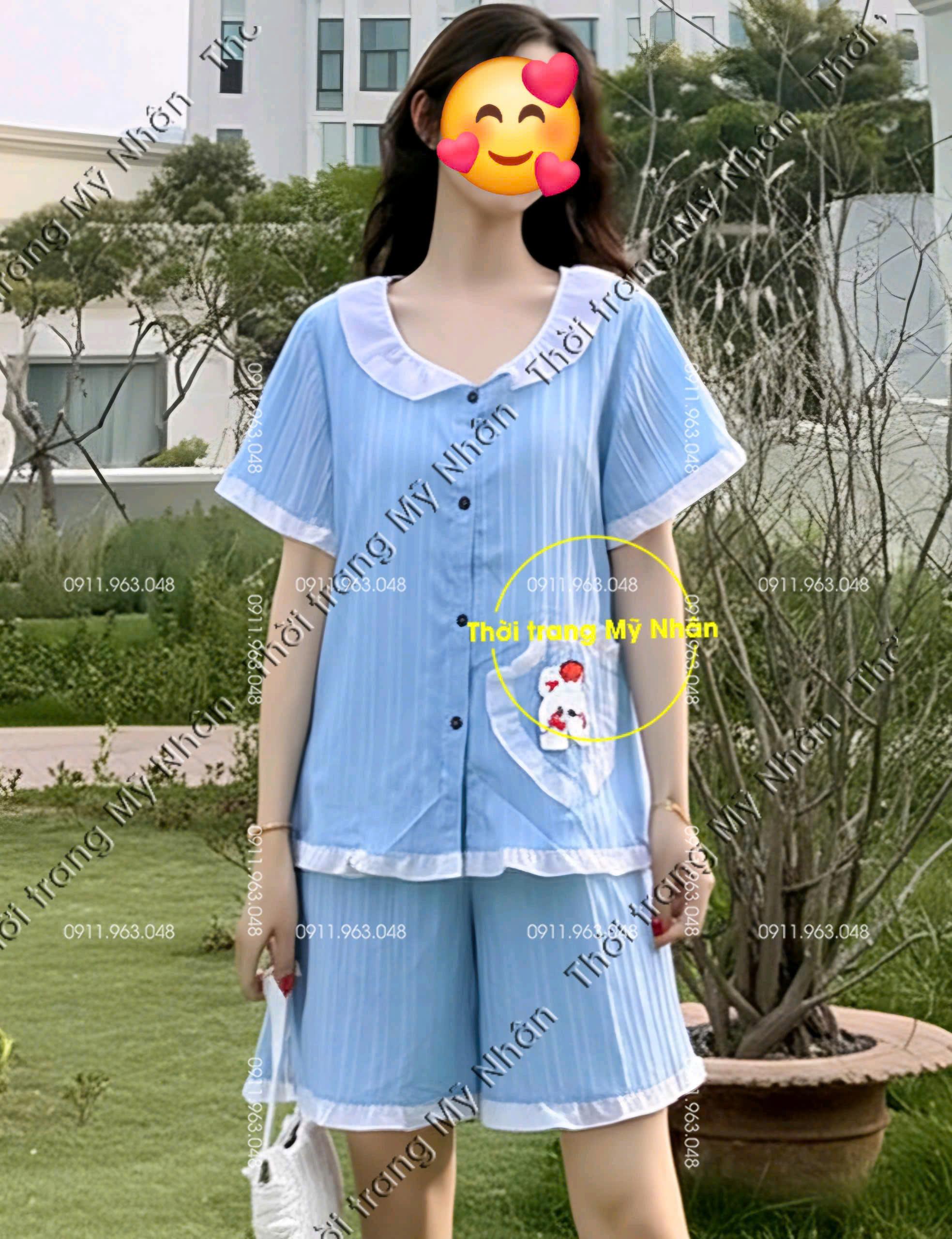 Đồ bộ ngủ mặc nhà phối túi dễ thương - MYN1756